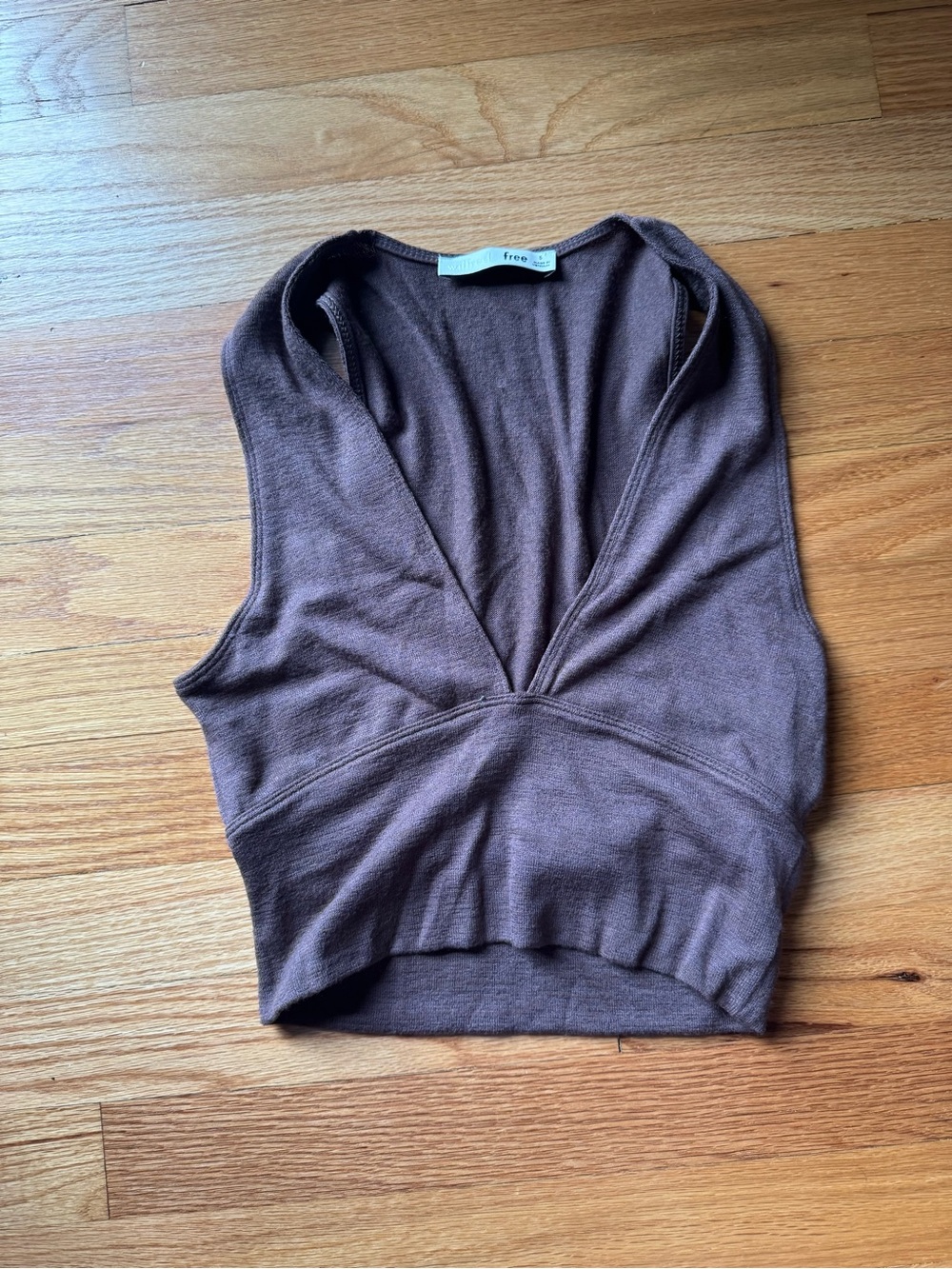 Aritzia Wilfred Free Maroon Cropped Tank